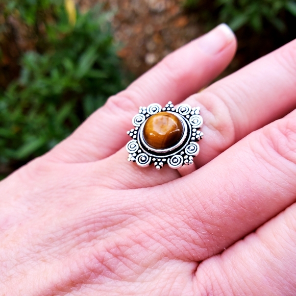 New Tiger Eye 925 Silver Ring. - Picture 10 of 16